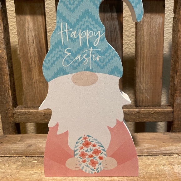 Easter Gnomes Signs For Tier Tray Decor Set Of 2, Happy Easter Gnomes Wood Signs - Picture 12 of 15